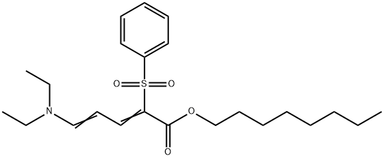 5-N,N-二乙基氨基-2-苯基磺酰基-2,4-戊二烯酸辛酯