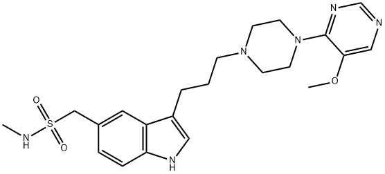 1-[3-[3-[4-(5-methoxypyrimidin-4-yl)piperazin-1-yl]propyl]-1H-indol-5-yl]-N-methyl-methanesulfonamide