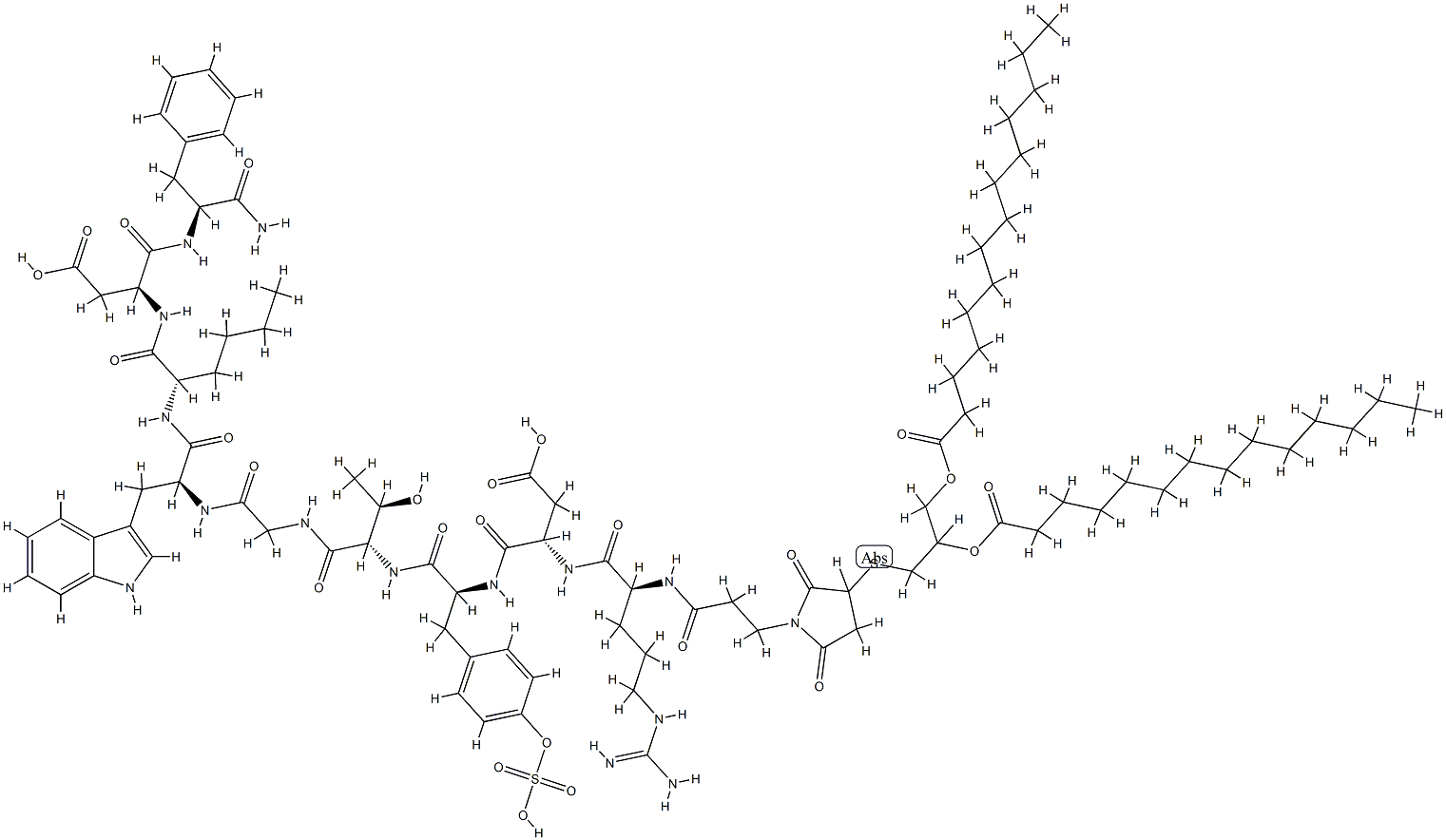 dimyristoylmercaptoglycero-N(alpha)maleoyl-beta-alanyl(Thr,Nle)-CCK-9