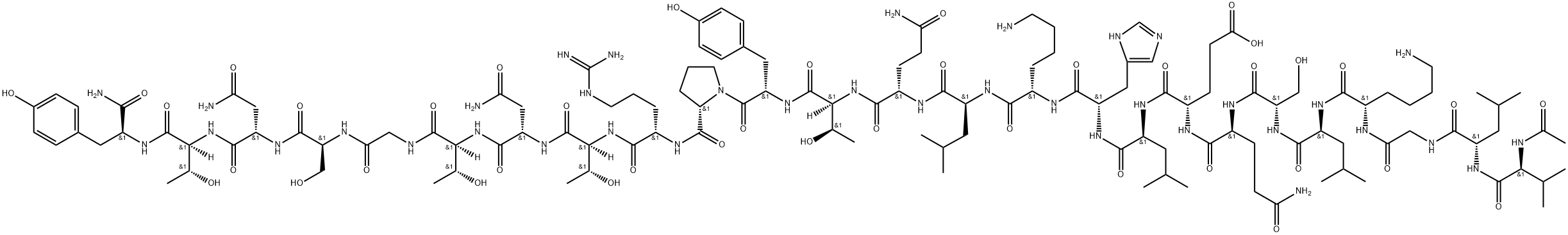 AC-VAL-LEU-GLY-LYS-LEU-SER-GLN-GLU-LEU-HIS-LYS-LEU-GLN-THR-TYR-PRO-ARG-THR-ASN-THR-GLY-SER-ASN-THR-TYR-NH2