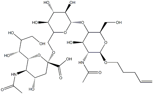 N-acetylneuraminyl-2-6-galactopyranosyl-1-4-N-acetylglucosaminyl-1-O-pent-4-ene