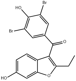 METHANONE,(3,5-DIBROMO-4-HYDROXYPHENYL)(2-ETHYL-6-HYDROXY-3-BENZOFURANYL)-