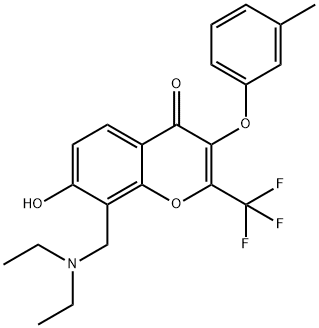 8-[(diethylamino)methyl]-7-hydroxy-3-(3-methylphenoxy)-2-(trifluoromethyl)-4H-chromen-4-one