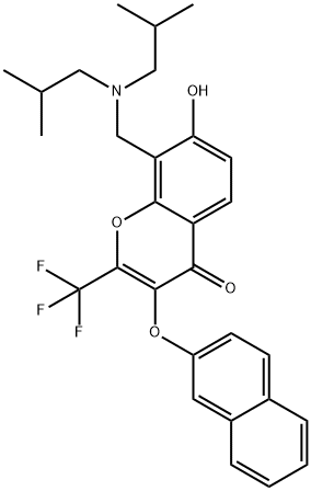 8-[(diisobutylamino)methyl]-7-hydroxy-3-(2-naphthyloxy)-2-(trifluoromethyl)-4H-chromen-4-one