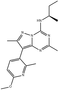 8-(6-甲氧基-2-甲基-3-吡啶基)-2,7-二甲基-N-[(1R)-1-甲基丙基]吡唑并[1,5-A]-1,3,5-三嗪-4-胺