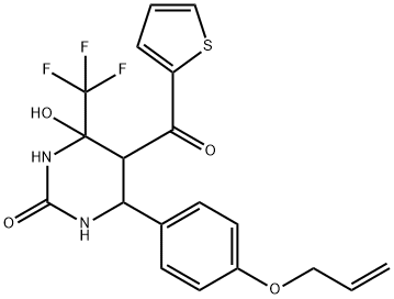 6-(4-(allyloxy)phenyl)-4-hydroxy-5-(thiophene-2-carbonyl)-4-(trifluoromethyl)tetrahydropyrimidin-2(1H)-one