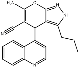 6-amino-3-propyl-4-(quinolin-4-yl)-2H,4H-pyrano[2,3-c]pyrazole-5-carbonitrile