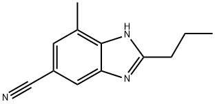 1H-Benzimidazole-5-carbonitrile,7-methyl-2-propyl-(9CI)