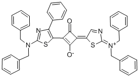 1-(2-Dibenzylamino-4-phenyl-thiazol-5-yl)-3-(2,5-dihydro-2-dibenzylimmonium-4-phenyl-thiazol-5-ylidene)-2-oxo-cyclobuten-4-olate