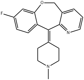 8-氟-11-(1-甲基哌啶-4-亚基)-5,11-二氢苯并[6,7]噁庚英并[4,3-B]吡啶