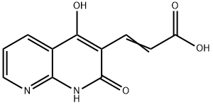 2-Propenoicacid,3-(1,2-dihydro-4-hydroxy-2-oxo-1,8-naphthyridin-3-yl)-(9CI)