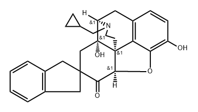 17-cyclopropylmethyl-4,5-epoxy-3,14-dihydroxymorphinan-6-one-7-spiro-2'-indan