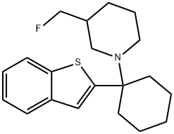 3-fluoromethyl-1-(1-(2-benzothienyl)cyclohexyl)piperidine