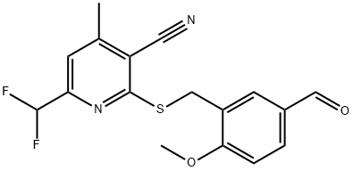 6-(二氟甲基)-2-[(5-甲酰-2-甲氧基苄基)硫代]-4-甲基氰吡啶