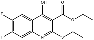 2-乙硫基-6,7-二氟-4-羟基喹啉-3-羧酸乙酯