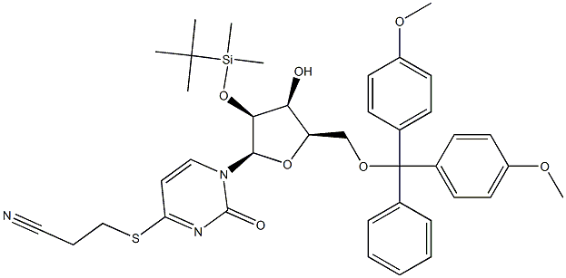 3-(1-((2R,3S,4S,5R)-5-((bis(4-Methoxyphenyl)(phenyl)Methoxy)Methyl)-3-(tert-butyldiMethylsilyloxy)-4-hydroxytetrahydrofuran-2-yl)-2-oxo-1,2-dihydropyriMidin-4-ylthio)propanenitrile