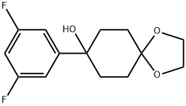 8-(3,5-difluorophenyl)-1,4-dioxaspiro(4,5)decan-8-ol