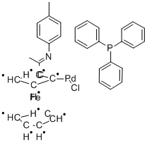 CHLORO[2-[1-[(4-METHYLPHENYL)IMINO]ETHYL]FERROCENYL-C,N](TRIPHENYLPHOSPHINE)-PALLADIUM