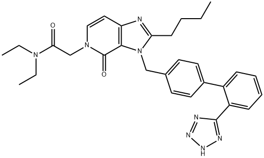 2-butyl-4-oxo-4,5-dihydro-3-((2'-(1H-tetrazol-5-yl)-4-biphenylyl)methyl)-3H-imidazo(4,5-c)pyridine-5-(N,N-diethylacetamide)