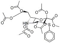 5-(乙酰氨基)-5-脱氧-3-S-苯基-3-硫代-D-赤型-Α-L-葡萄糖-2-壬基吡喃糖酸甲酯2,4,7,8,9-五乙酸酯