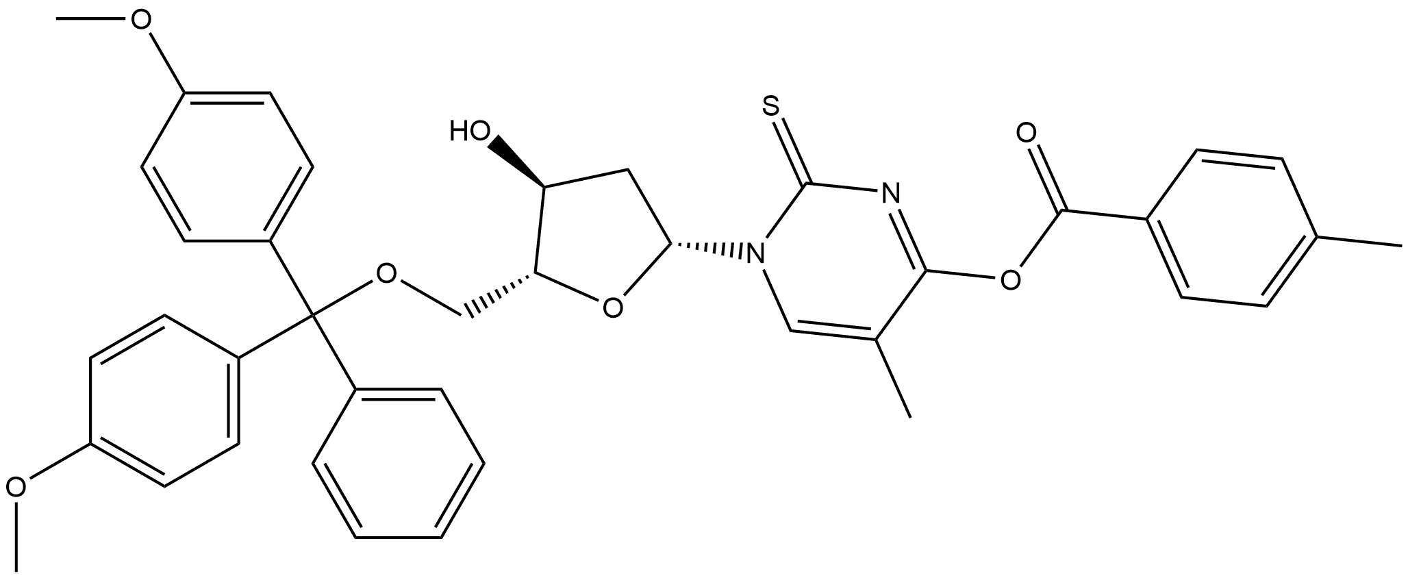 5'-O-(Dimethoxytrityl)-N3/O4-(toluoyl)-2-thiothymidine