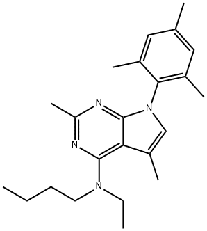 N-丁基-N-乙基-2,5-二甲基-7-(2,4,6-三甲基苯基)-7H-吡咯并[2,3-D]嘧啶-4-胺