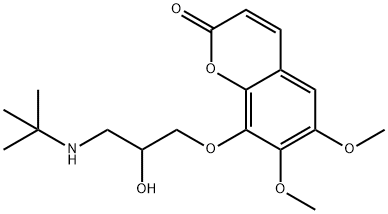 6,7-dimethoxy-8-(3-tert-butylamino-2-hydroxypropoxy)-2H-1-benzopyran-2-one