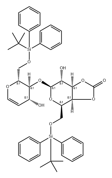 1,5-脱水-4-O-[3,4-O-羰基-6-O-[(1,1-二甲基乙基)二苯基硅烷基]-BETA-D-吡喃半乳糖基]-2-脱氧-6-O-[(1,1-二甲基乙基)二苯基硅烷基]-D-阿拉伯-己-1-烯糖