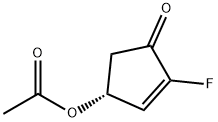 2-Cyclopenten-1-one,4-(acetyloxy)-2-fluoro-,(R)-(9CI)