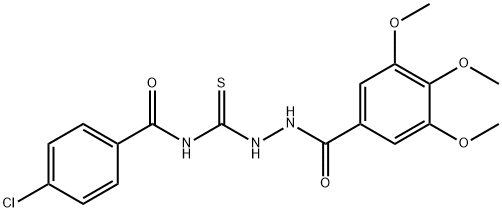 4-chloro-N-{[2-(3,4,5-trimethoxybenzoyl)hydrazino]carbonothioyl}benzamide