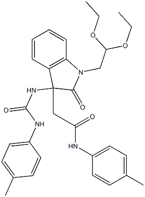 2-[(3R)-1-(2,2-diethoxyethyl)-3-[(4-methylphenyl)carbamoylamino]-2-oxoindol-3-yl]-N-(4-methylphenyl)acetamide