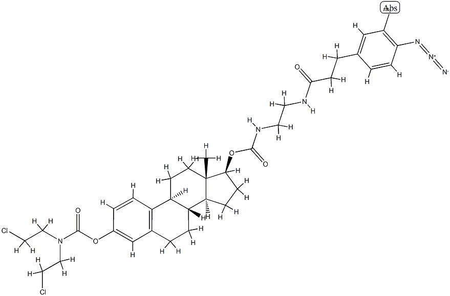 17-O-((2-(3-(4-azido-3-iodophenyl)propionamido)ethyl)carbamyl)estradiol-3-N-bis(chloroethyl)carbamate