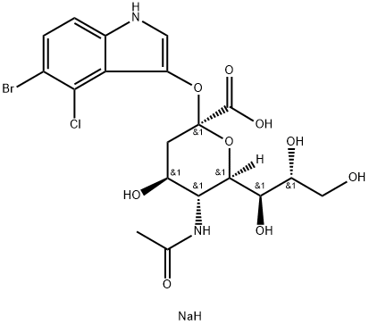 5-溴-4-氯-3-吲哚基-alpha-D-N-乙酰神经氨酸钠盐