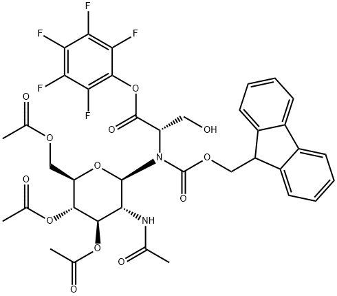 N-[芴甲氧羰基]-O-[3,4,6-三-O-乙酰基-2-(乙酰氨基)-2-脱氧-BETA-D-吡喃葡萄糖基]-L-丝氨酸五氟苯基酯