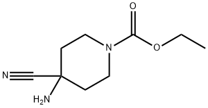 1-Piperidinecarboxylicacid,4-amino-4-cyano-,ethylester(9CI)