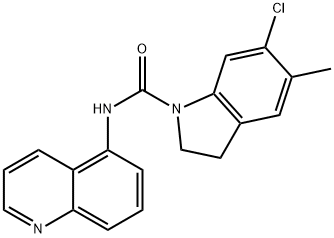 6-氯-2,3-二氢-5-甲基-N-5-喹啉基-1H-吲哚-1-甲酰胺