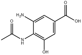 4-乙酰氨基-3-氨基-5-羟基苯甲酸