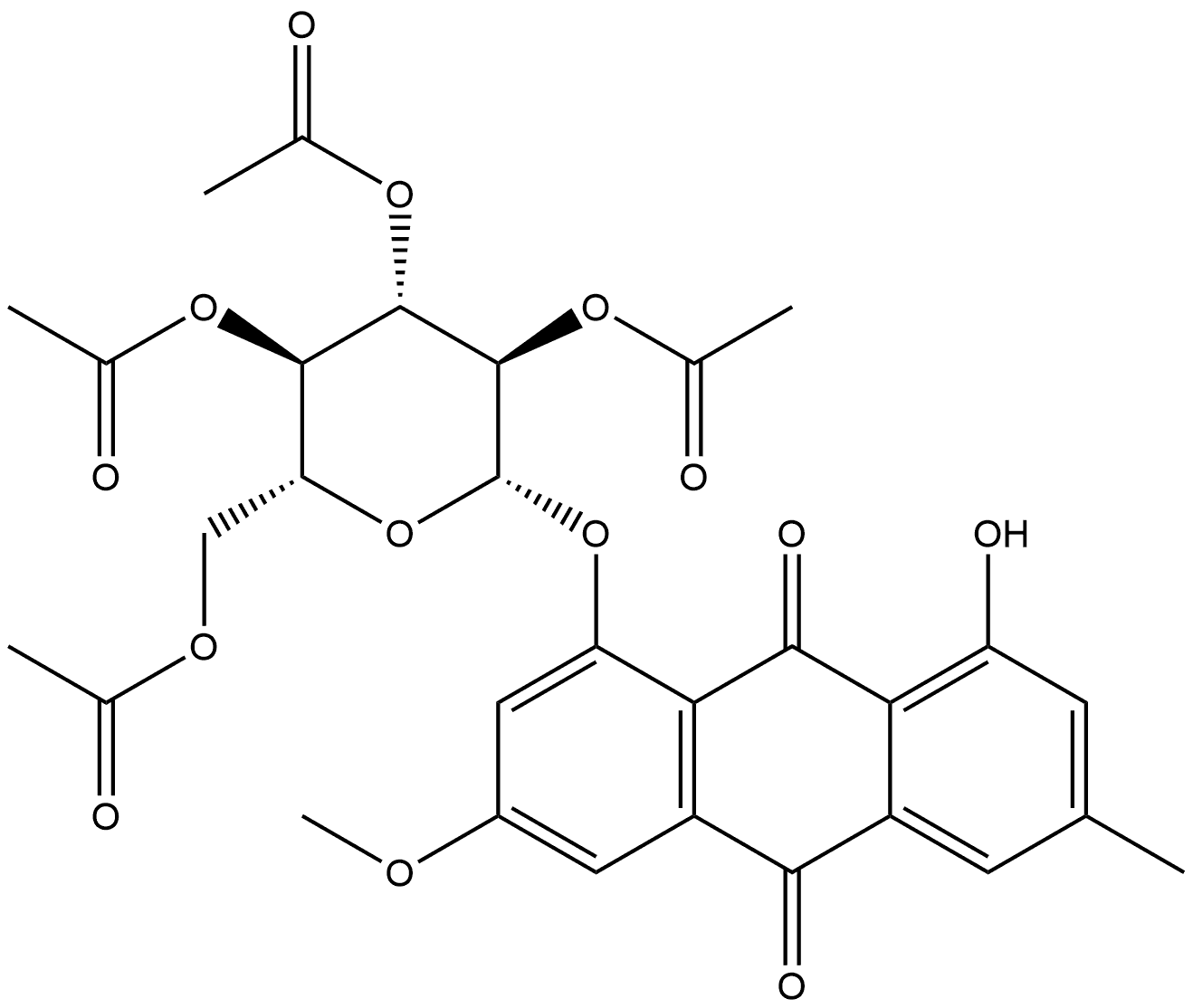 1-Hydroxy-6-methoxy-3-methyl-8-[(2,3,4,6-tetra-O-acetyl-β-D-glucopyranosyl)oxy]-9,10-anthracenedione