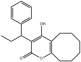 5,6,7,8,9,10-hexahydro-4-hydroxy-3-(1-phenylpropyl)-2H-cycloocta(b)pyran-2-one