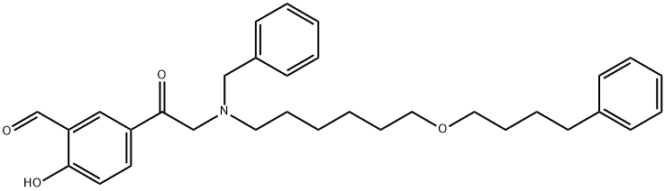 2-Hydroxy-5-[[[6,6-(4-phenylbutoxy)hexylbenzyl]amino]acetyl]benzaldehyde