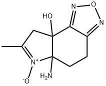8aH-Pyrrolo[3,2-e]-2,1,3-benzoxadiazol-8a-ol,5a-amino-4,5,5a,8-tetrahydro-7-methyl-,6-oxide(9CI)