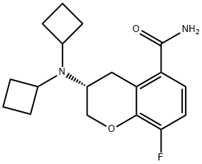 (3R)-3-(DICYCLOBUTYLAMINO)-8-FLUORO-3,4-DIHYDRO-2H-1-BENZOPYRAN-5-CARBOXAMIDEHYDROCHLORIDE