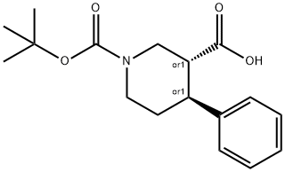 反式-1-叔丁氧羰基-4-苯基哌啶-3-甲酸