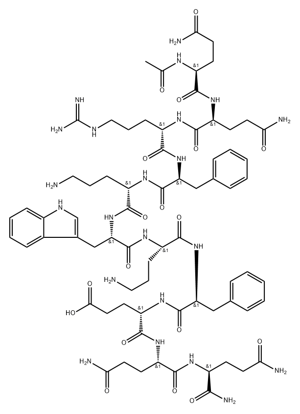 AC-GLN-GLN-ARG-PHE-ORN-TRP-ORN-PHE-GLU-GLN-GLN-NH2