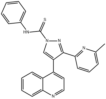 3-(6-甲基-2-吡啶基)-N-苯基-4-(4-喹啉基)-1H-吡唑-1-硫代甲酰胺